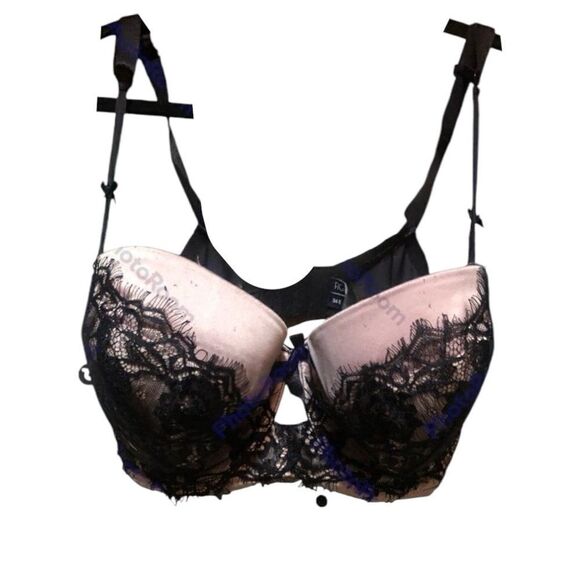 Women’s Fig Leaves Black Lace Full Coverage Underwire Bra 36E - Picture 1 of 5